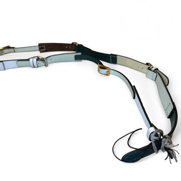 MARNI Mixed Leather Straps Belt - Greens/Neutrals/Silver - NWT main image 7